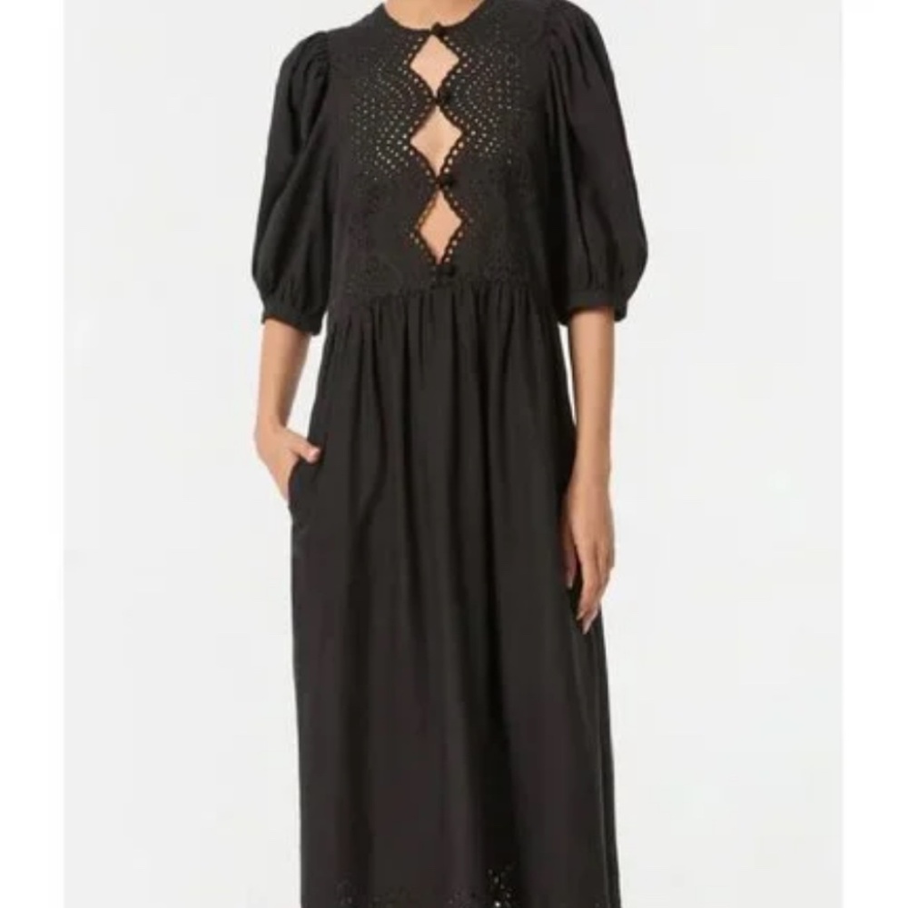 RHODE VALERIA DRESS | INK BASTILLE EYELET